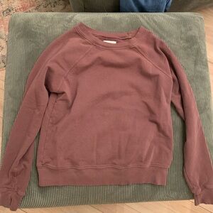 Mate the label Organic Cotton Crew Neck Sweatshirt- XS- plum